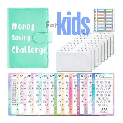 Kids Money Saving Challenge in Green