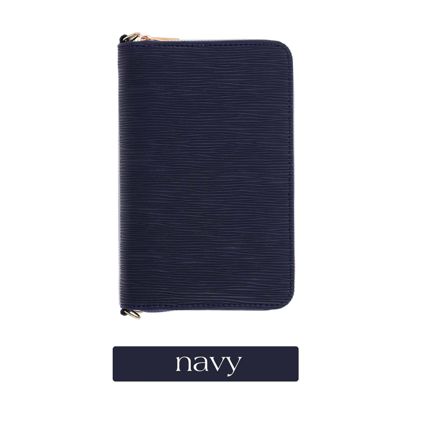 A6 Zippy Wallet in Navy