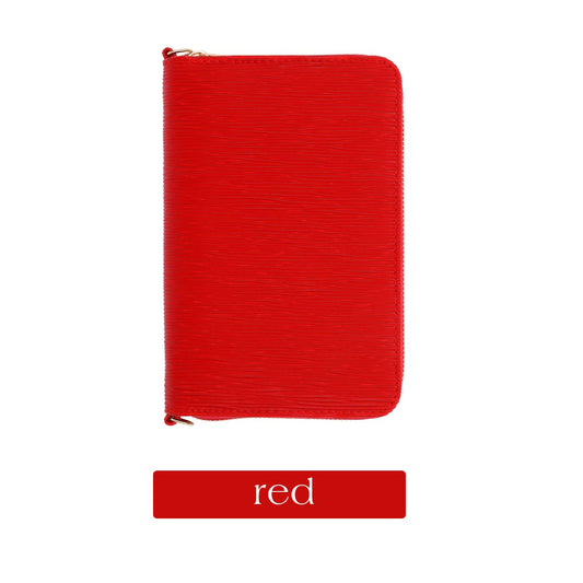 A6 Zippy Wallet in Red