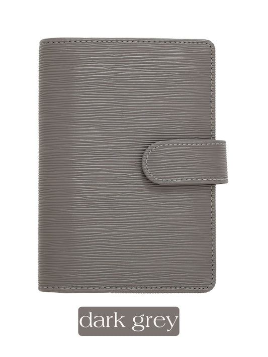 A6 Saffiano Budget Binder in Dark Grey