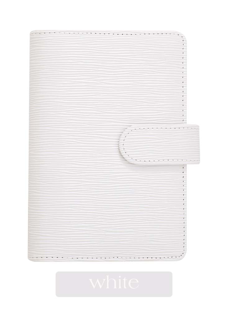 A6 Saffiano Budget Binder in White