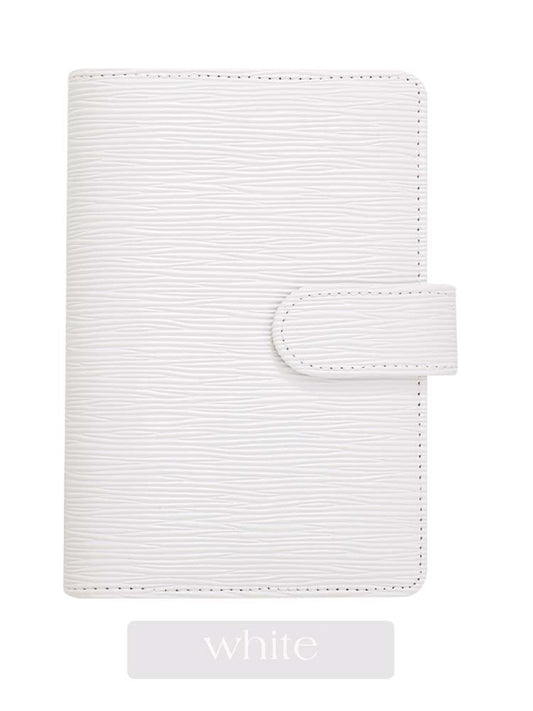 A6 Saffiano Budget Binder in White