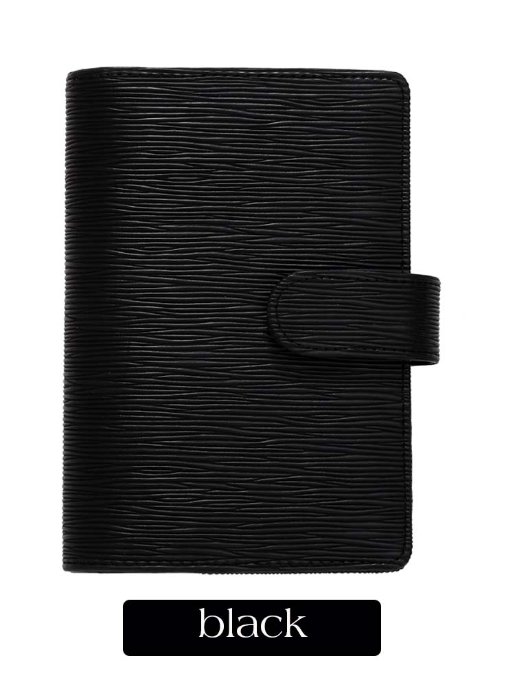 A6 Saffiano Budget Binder in Black