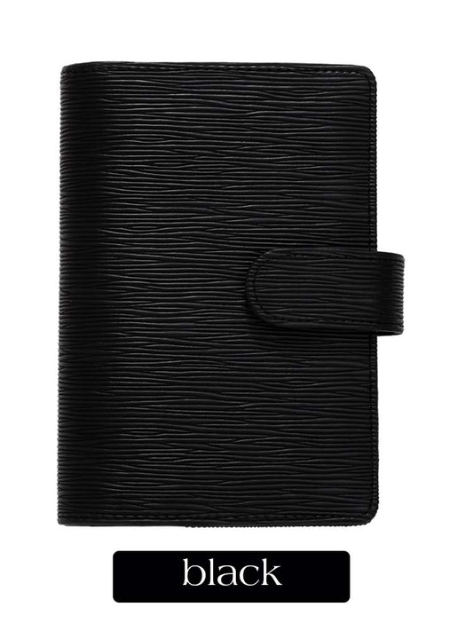 A6 Saffiano Budget Binder in Black