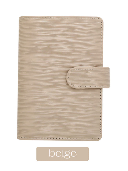 A6 Saffiano Budget Binder in Beige