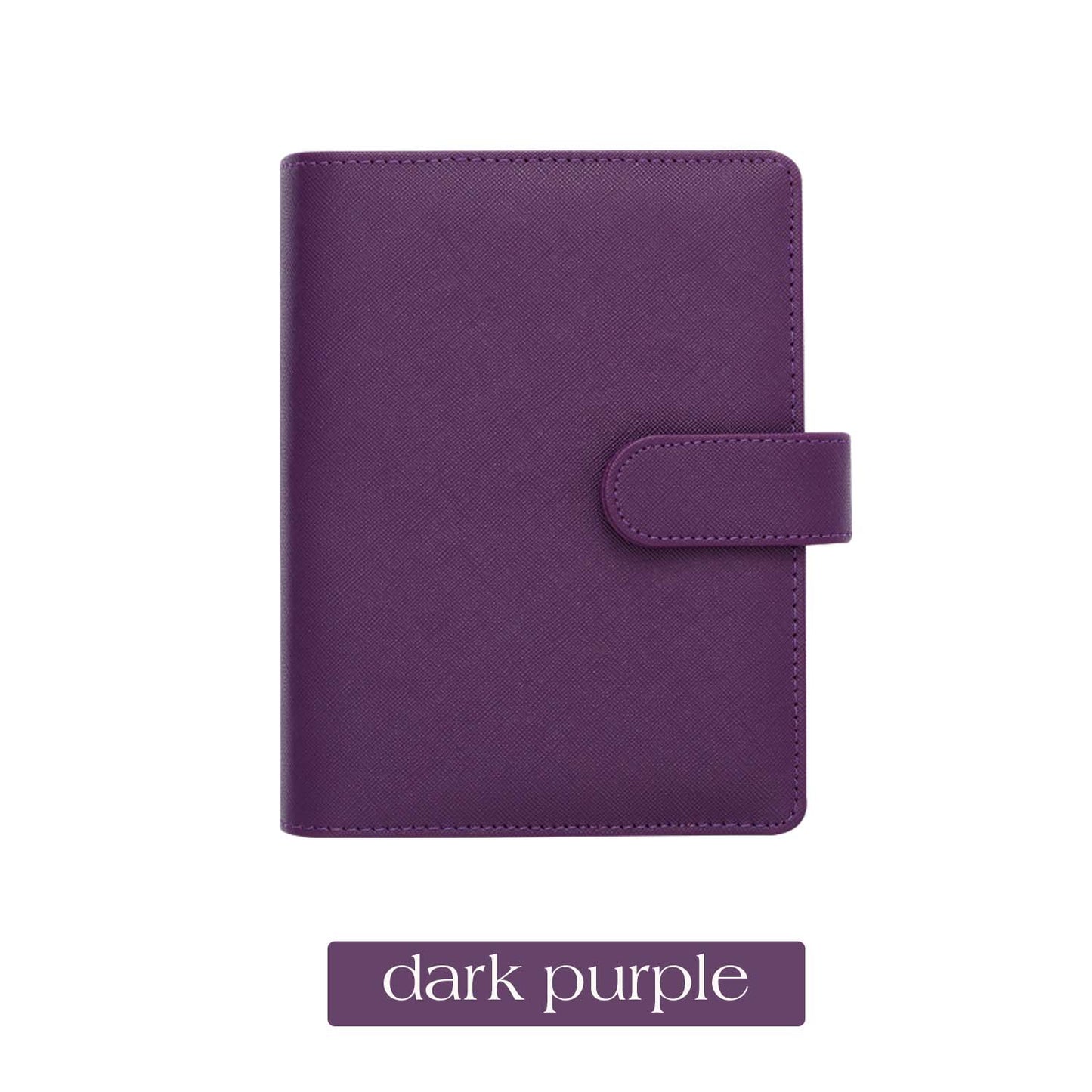 A6 Saffiano Luxe Budget Binder in Dark Purple