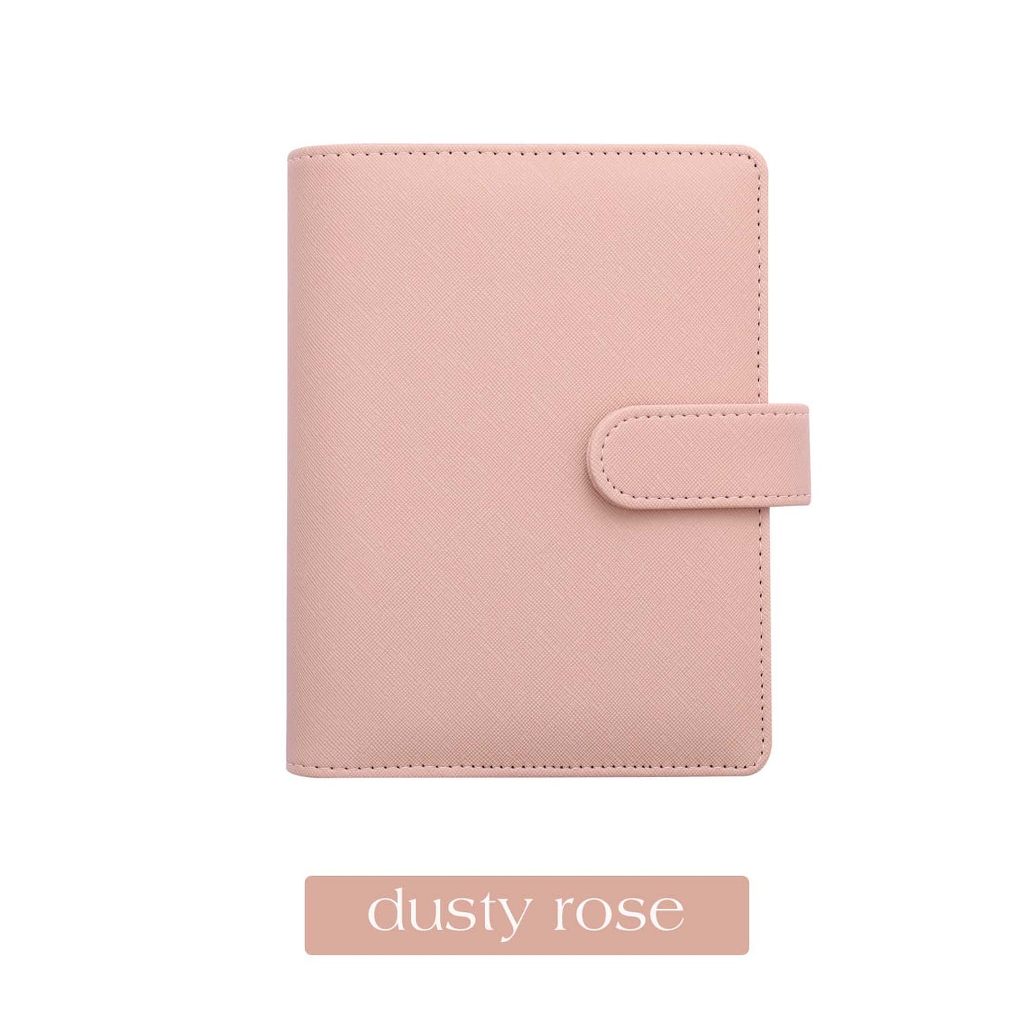 A6 Saffiano Luxe Budget Binder in Dusty Rose