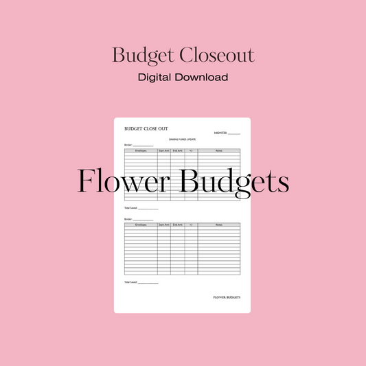 Budget Closeout (Digital Download)