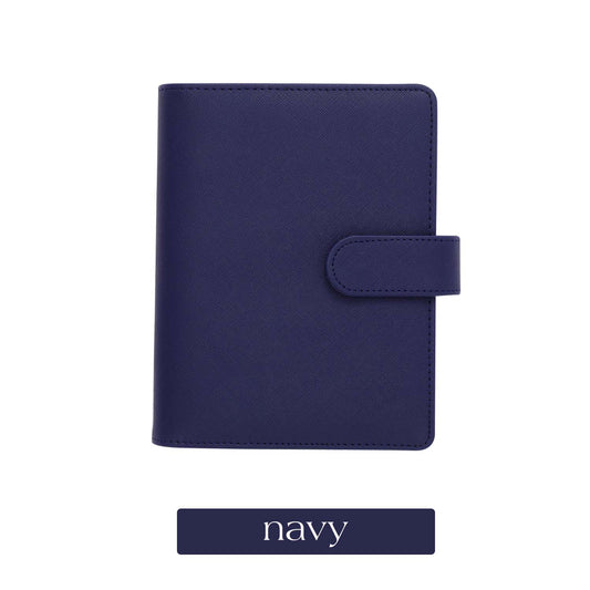 A6 Saffiano Luxe Budget Binder in Navy