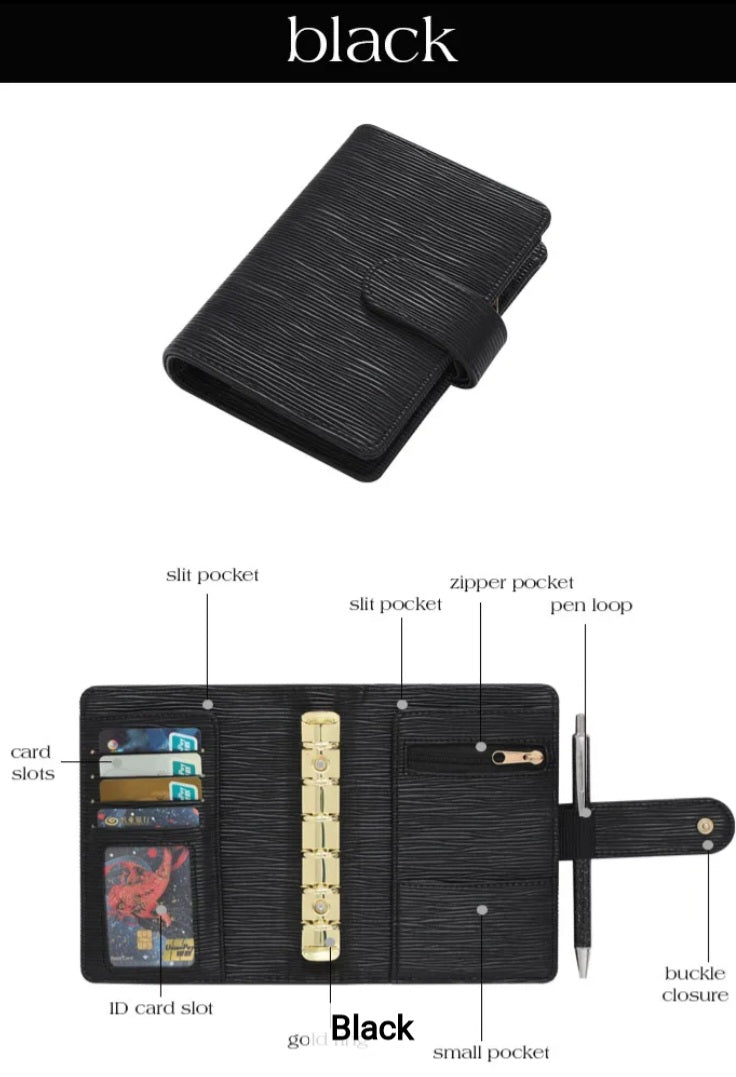 A7 Saffiano Wallet in Black