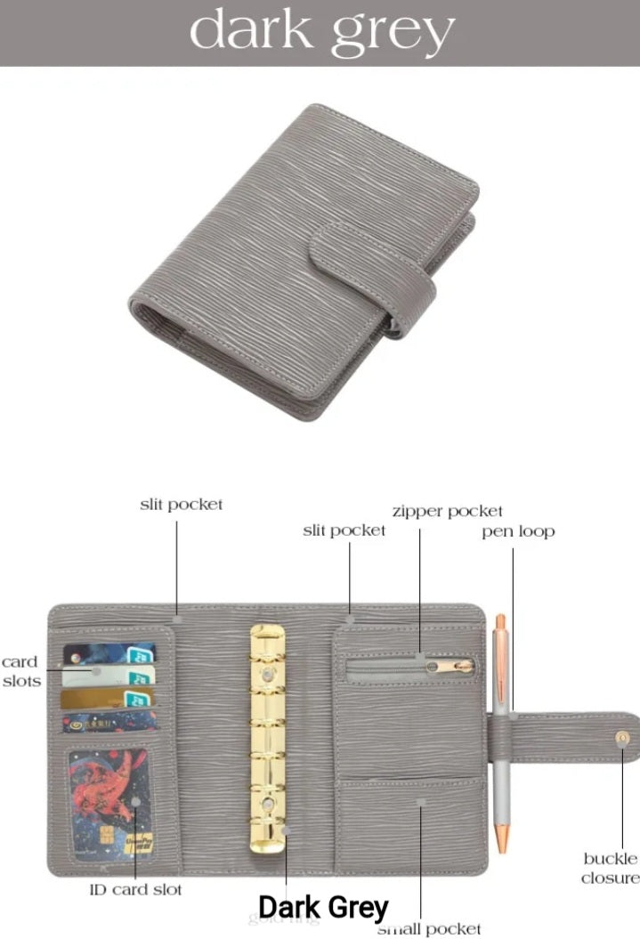 A7 Saffiano Wallet in Gray