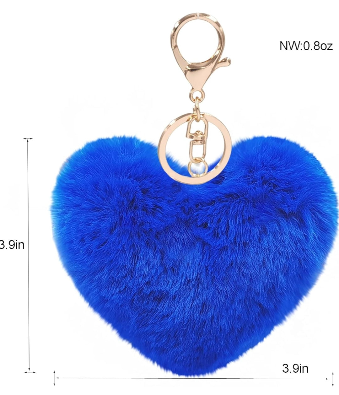 Heart Puff Keychain/Binder Accessory