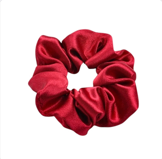 Satin Scrunchie in Red