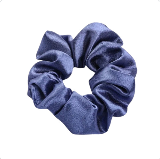 Satin Scrunchie in Blue