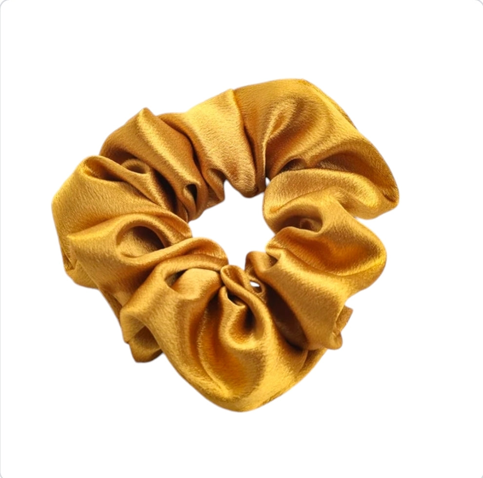 Satin Scrunchie in Gold