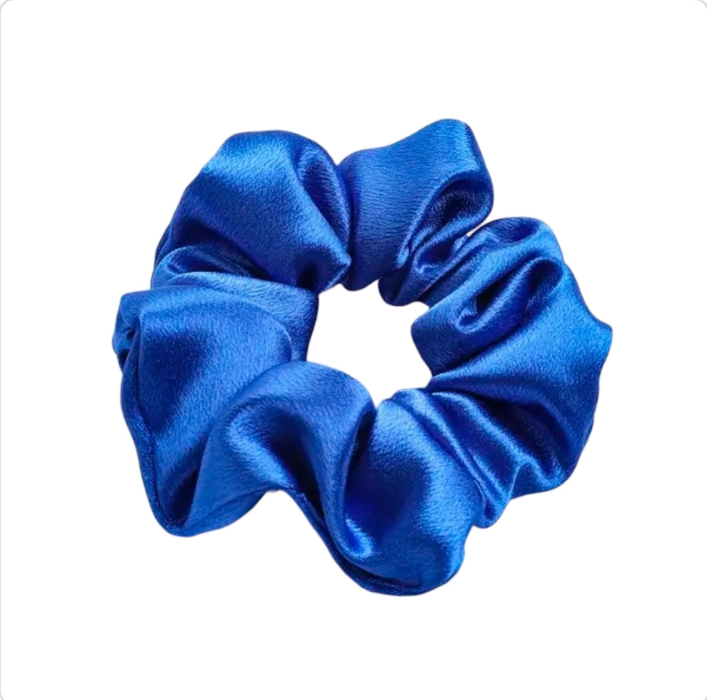 Satin Scrunchie in Royal Blue