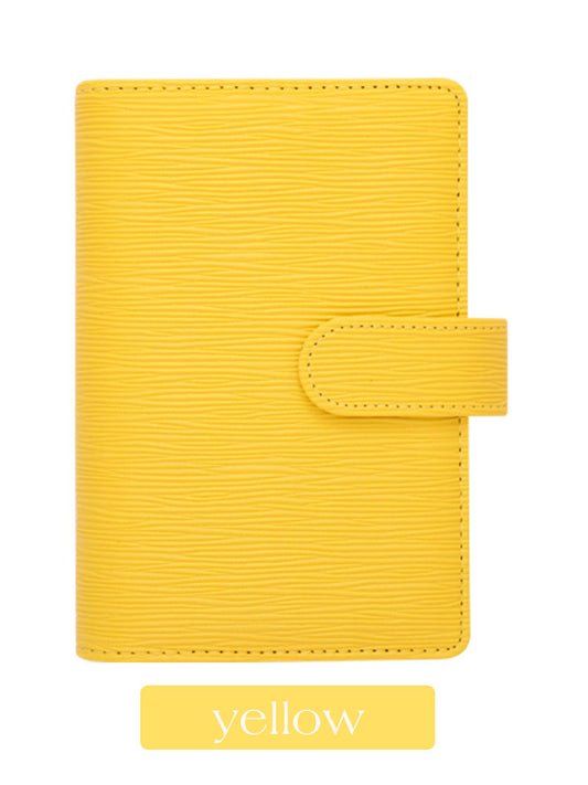 A6 Saffiano Epi Budget Binder in Yellow