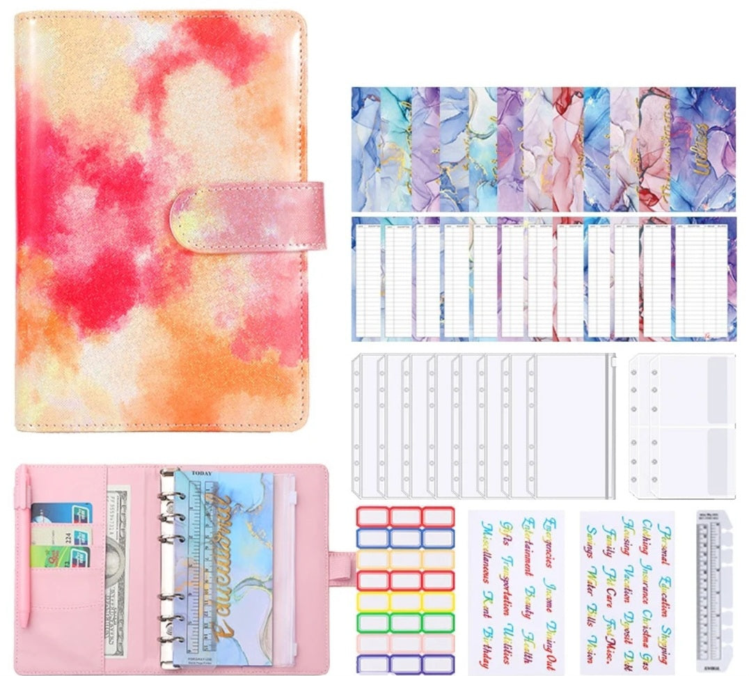 Tie Dye Budget Binder Set-B