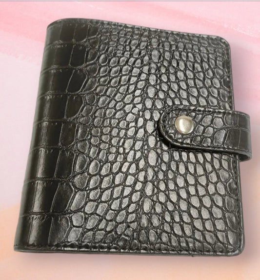 IMPERFECT A7 Croc Cash Wallet in Black