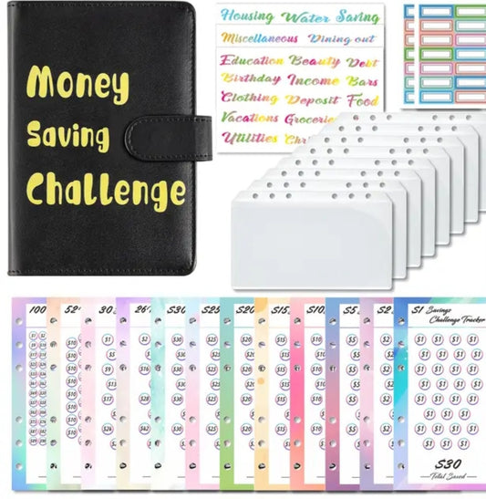 Money Saving Challenge in Black