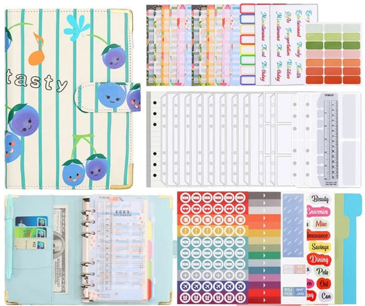 Fruit A6 Budget Binder Set-Blueberry