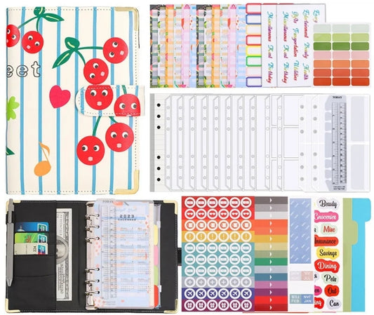 Fruit A6 Budget Binder Set-Cherry