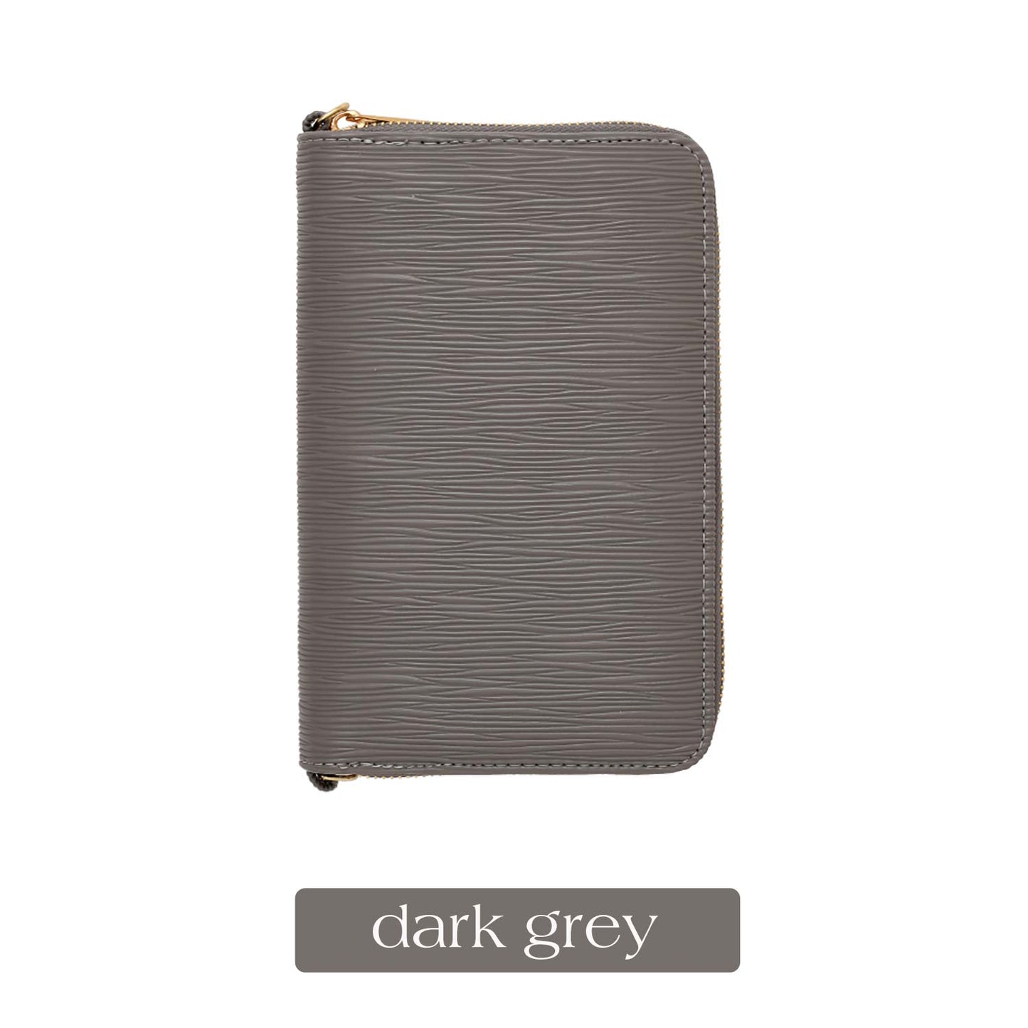 A6 Zippy Wallet in Dark Grey