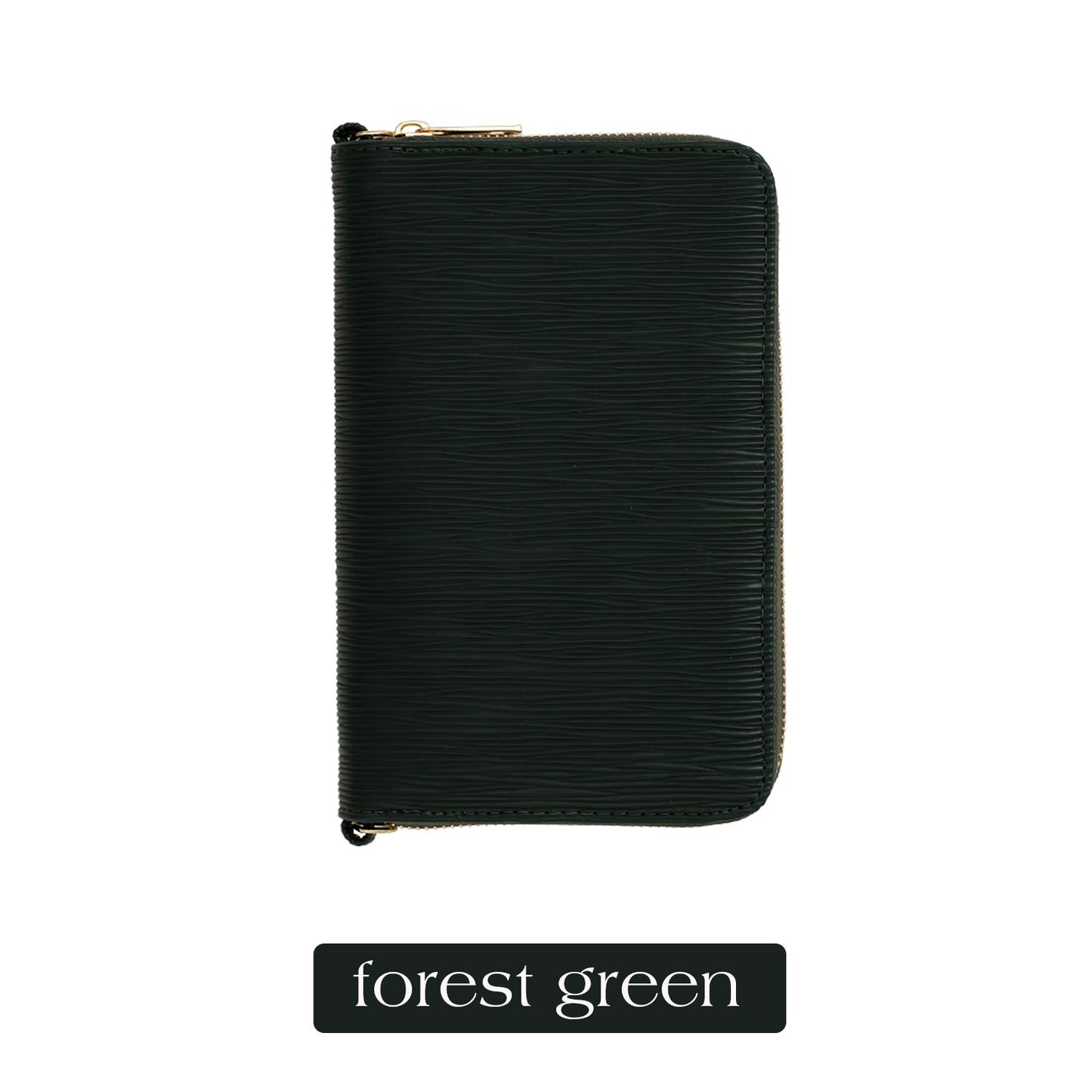 A6 Zippy Wallet in Forest Green