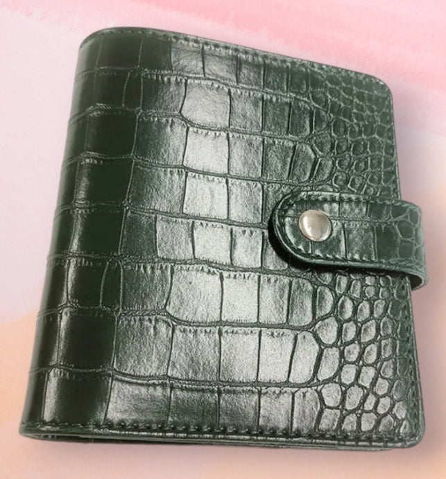 IMPERFECT A7 Croc Cash Wallet- Dark Green