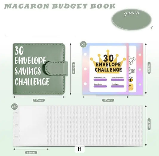 Mini 30 Envelope Savings Challenge in Green