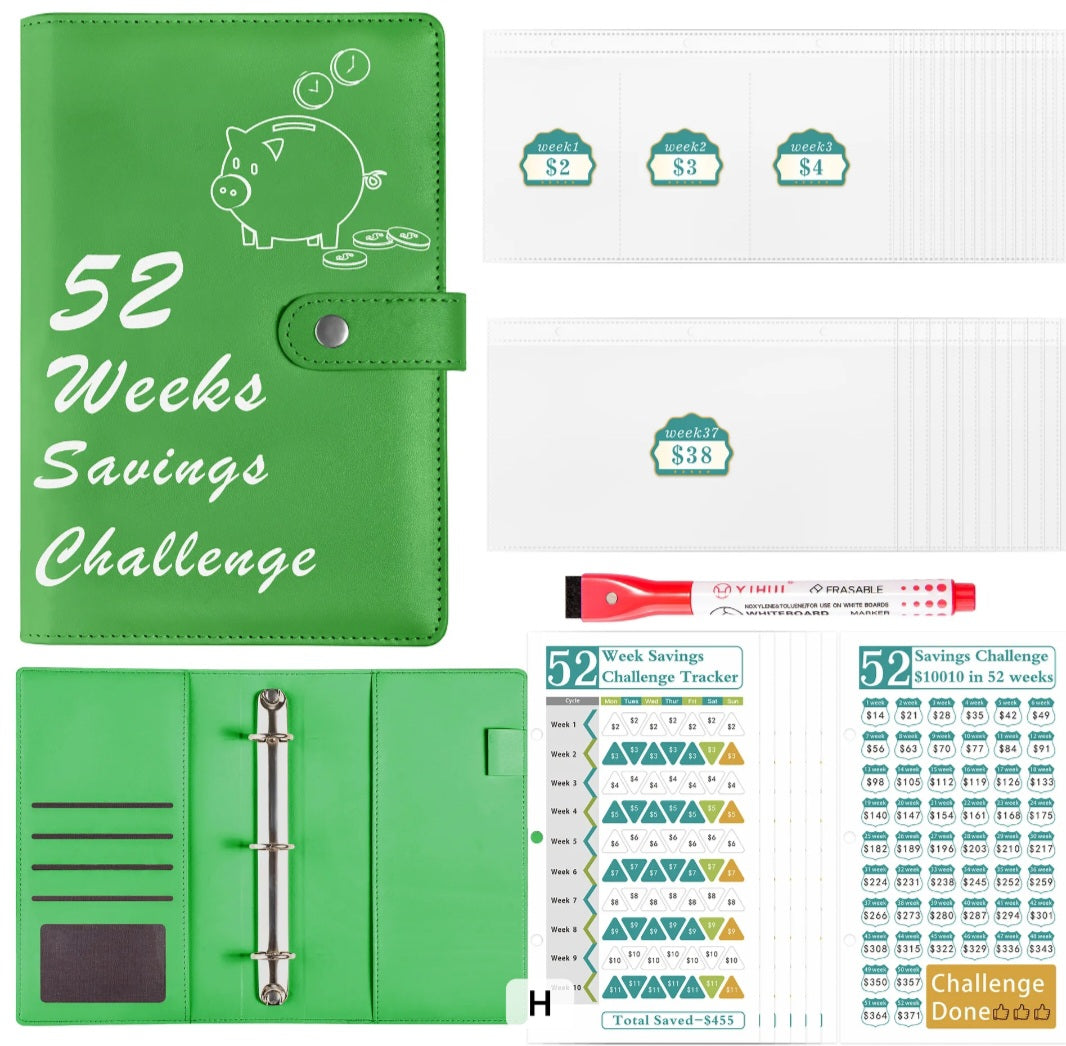 52 Weeks Savings Challenge-Green