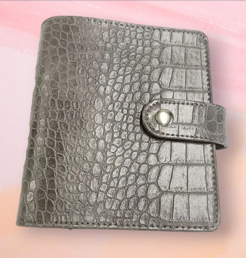 IMPERFECT A7 Croc Cash Wallet in Gray