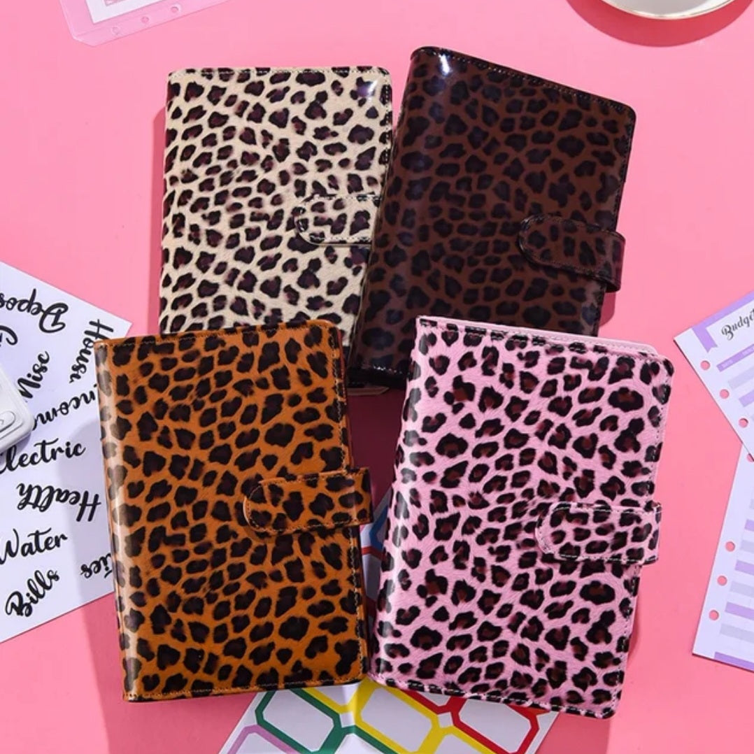 Leopard Budget Binder Set-Pink