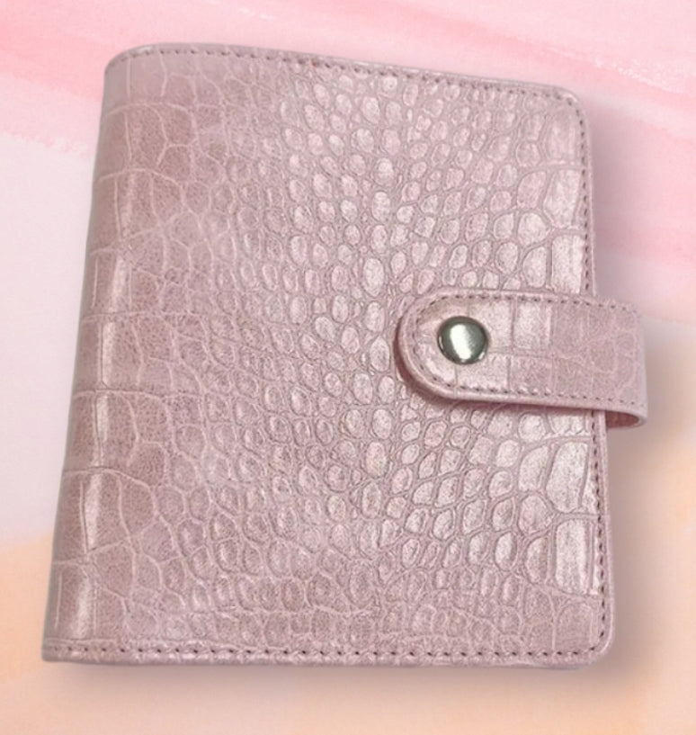 IMPERFECT A7 Croc Cash Wallet in Pink