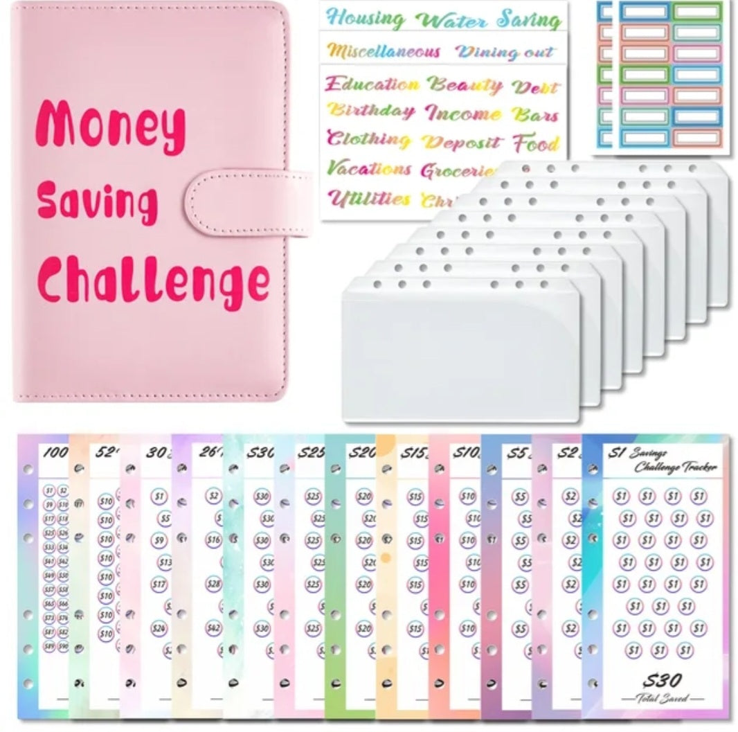 Money Saving Challenge in Pink