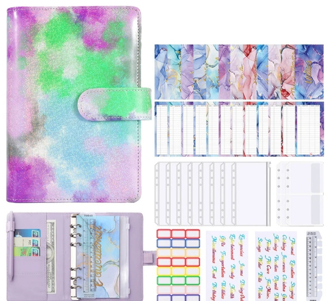 Tie Dye Budget Binder Set-E