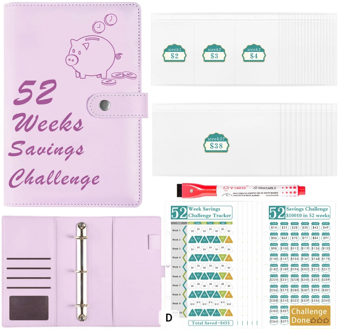 52 Weeks Savings Challenge-Purple