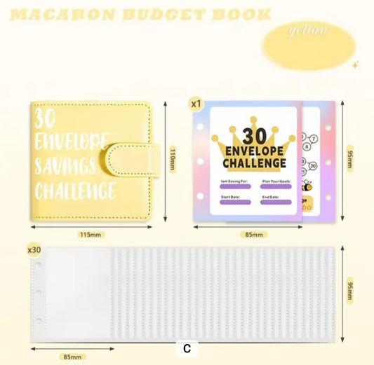 Mini 30 Envelope Savings Challenge in Yellow